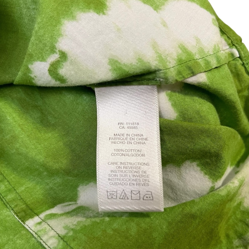 Michael Kors Green Tie Dye Button Down Shirt Lightweight Casual Resort Top S * - Picture 11 of 11